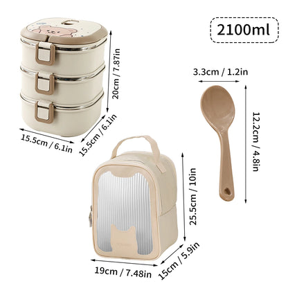 Stackable Stainless Steel Bento Boxes