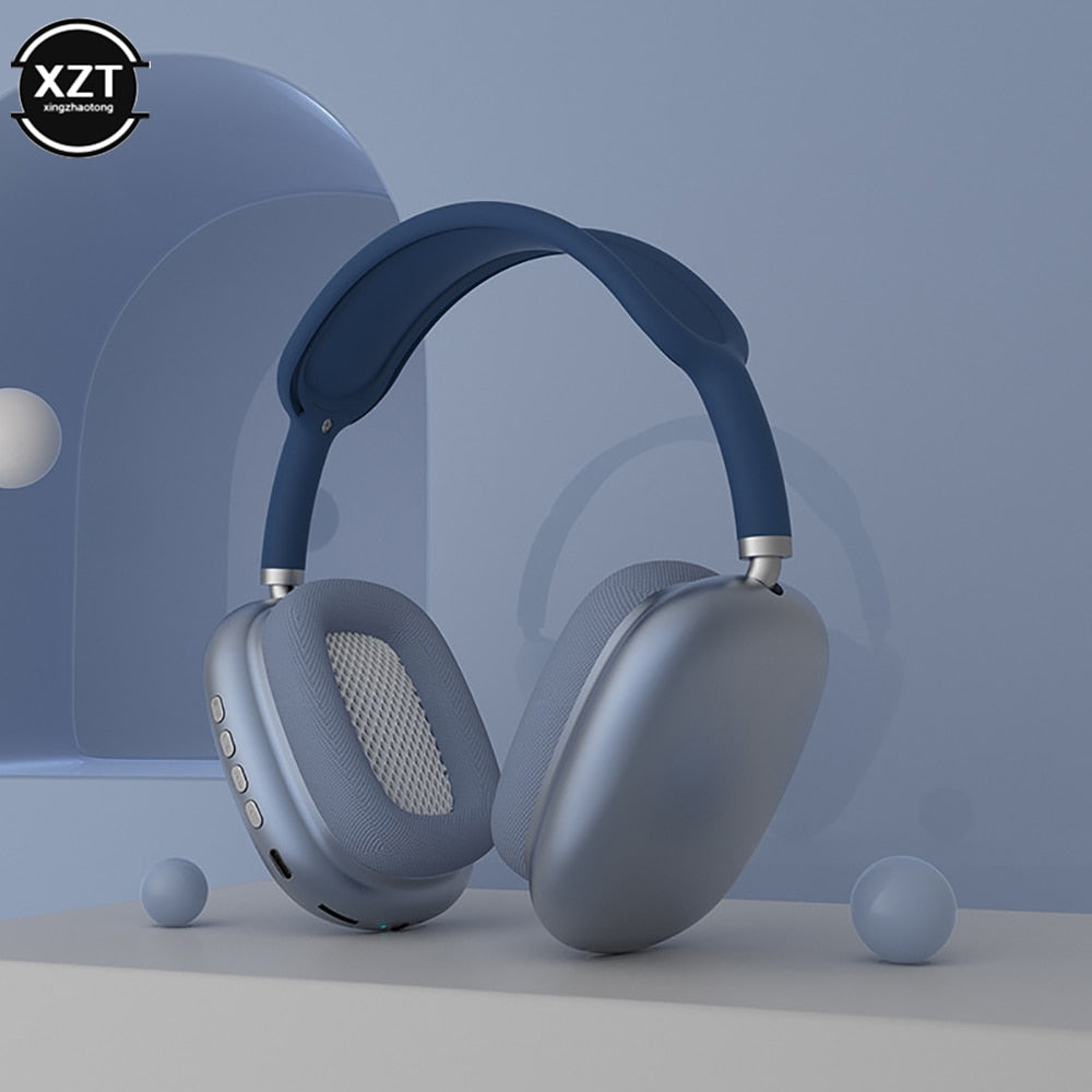 Blue Wireless Bluetooth Headphones