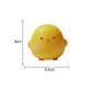 Yellow rubber duck with dimensions labeled on a white background