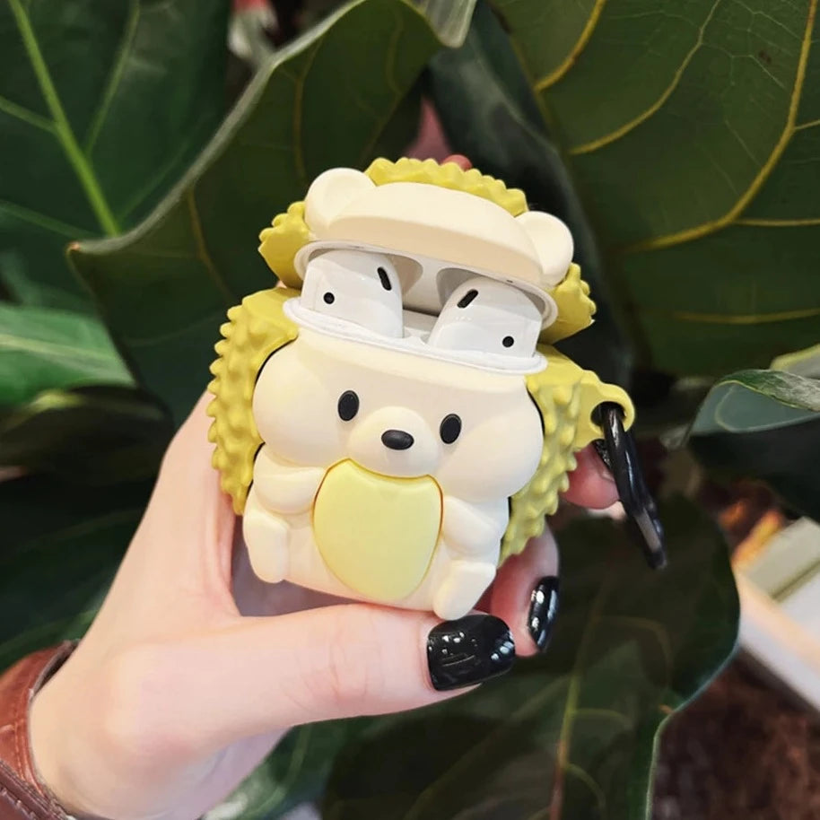 Durian Hedgehog Airpods Case