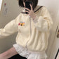 Kawaii Zip Up Sailor Collar Sweater