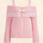 Kawaii Off Shoulder Knit Top