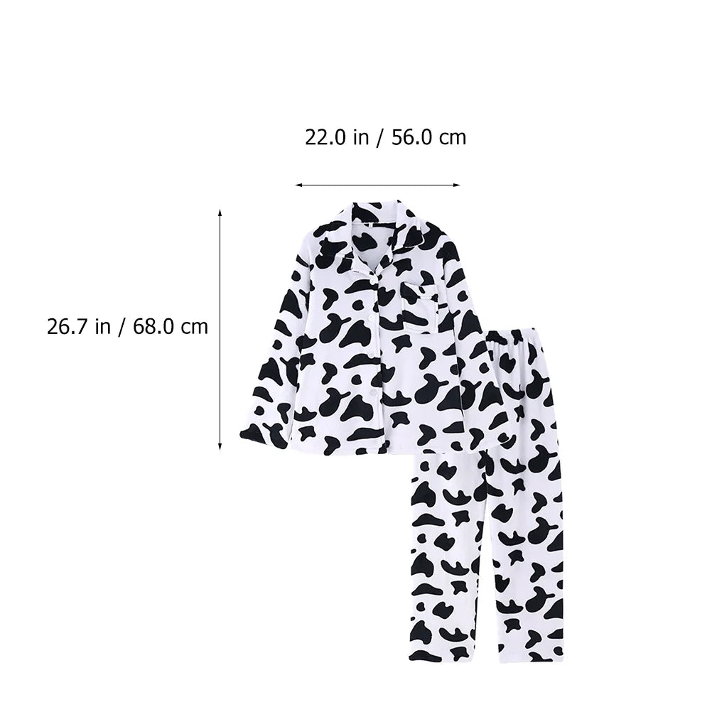 Kawaii Cow Pattern Print Pajamas