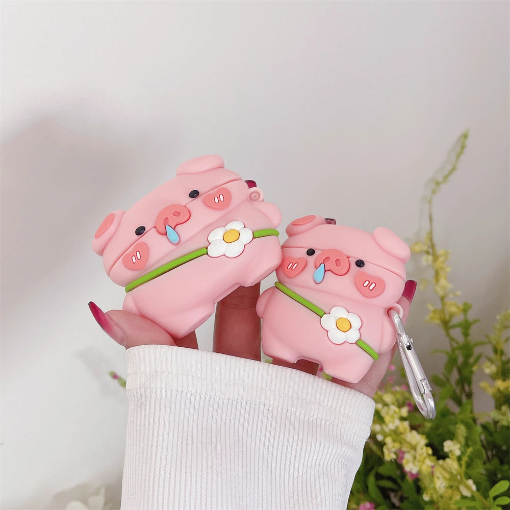 Kawaii Daisy Pig AirPods Case