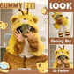 Kawaii Honey Bee Bear Fleece Pajamas with 3D feelers