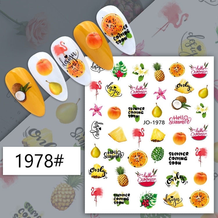 Kawaii Nail Art Fruit Decals