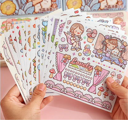 Flower Bear Girl Stickers