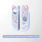 Cat ear silicone Joycon cover for Switch 2 in blue on a light gray background