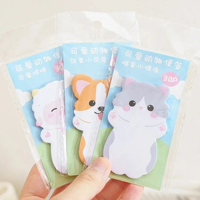 Kawaii Animal Hugs Sticky Notes