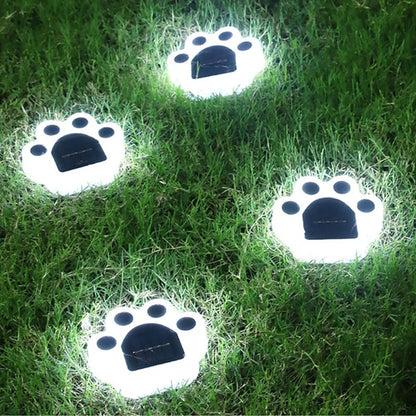 Outdoor Solar Powered Cat Paw Lights