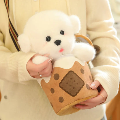 Surprise Puppy Drink Plushie Bag