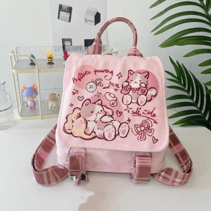 Kawaii Cat Pink Backpack