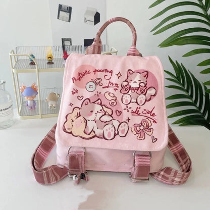 Kawaii Cat Pink Backpack