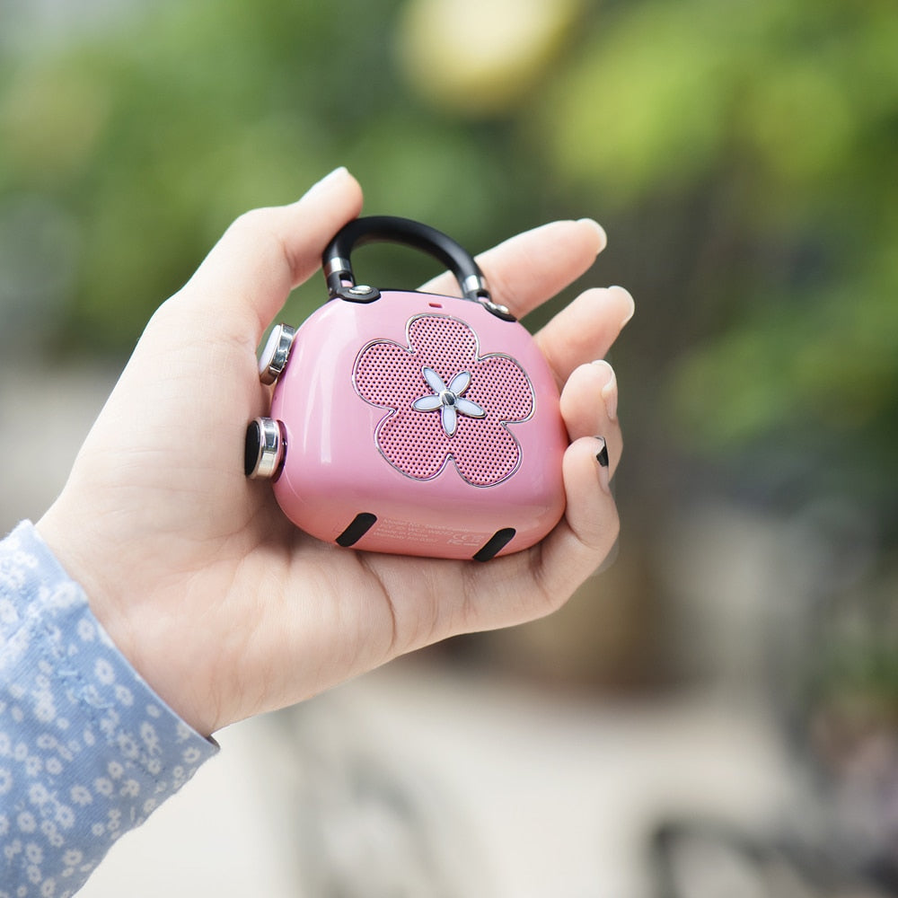Kawaii Sakura Mini Bluetooth Speaker in Pink