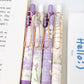 Kawaii Purple Daisy Gel Pens