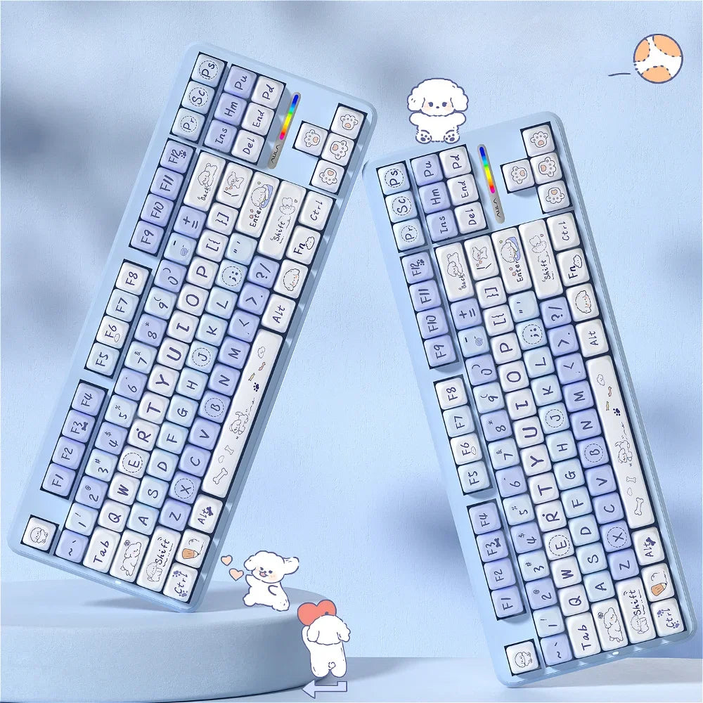 Kawaii Playful Puppy Keycap Set