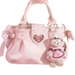 Kawaii Sweet Heart Lock Bag in Pink held by a woman