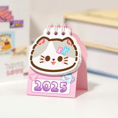 2025 Kawaii Cat Mini Desk Calendar