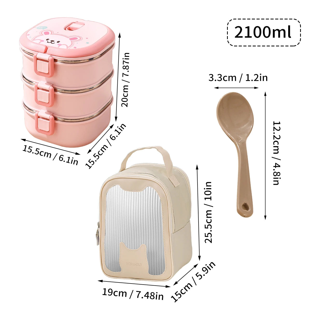 Stackable Stainless Steel Bento Boxes