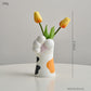 Kawaii Cat Paw Vase With Flowers