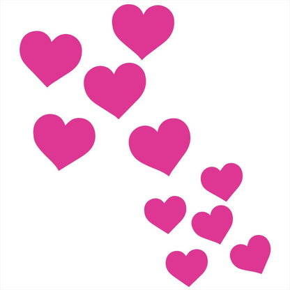 Pink Hearts Sticker for Sale by CatieY