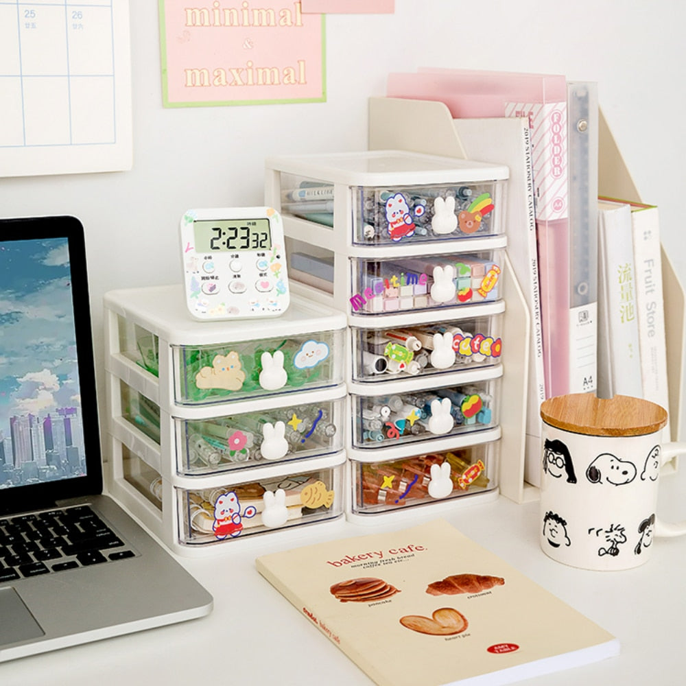 Kawaii Desktop Storage Box Organizers