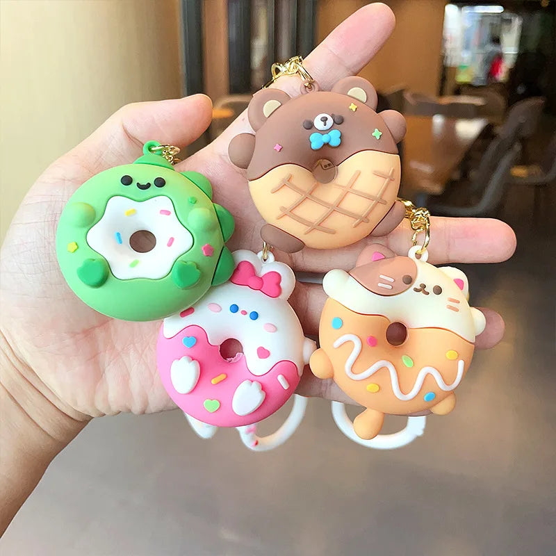 Animal Donut Friend Keychains