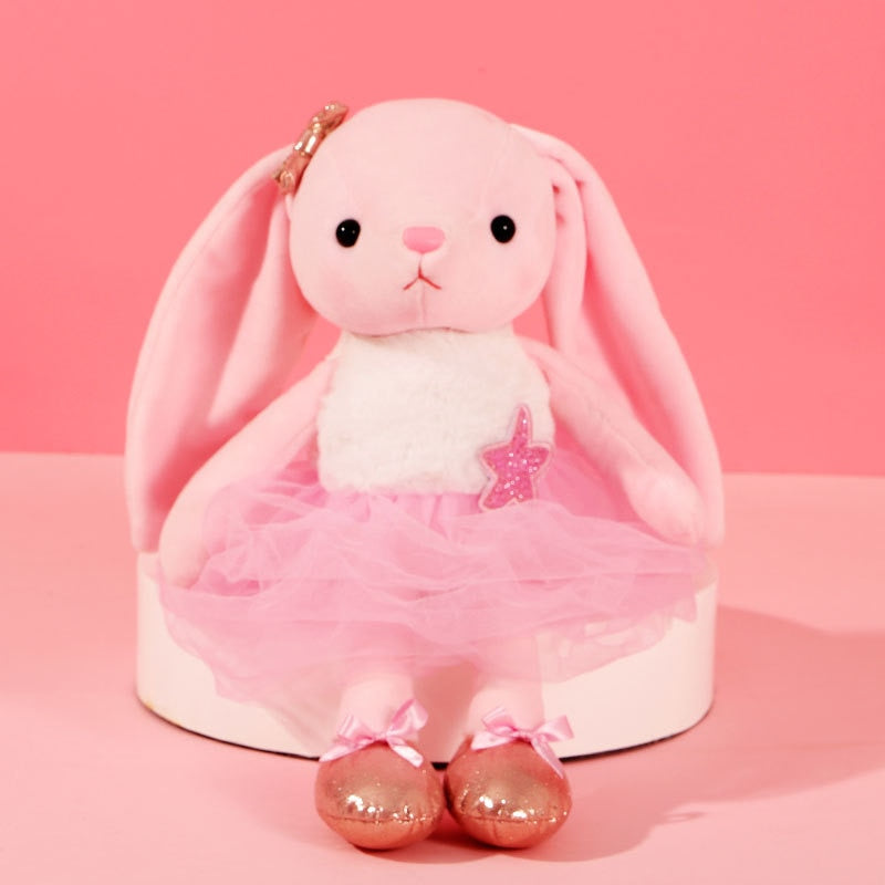 Cute Ballerina Bunny Plushie in Pink