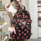 Strawberry Print Waterproof Backpack