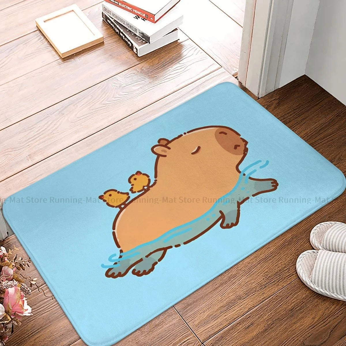 Swimming Capybara Bath Mat