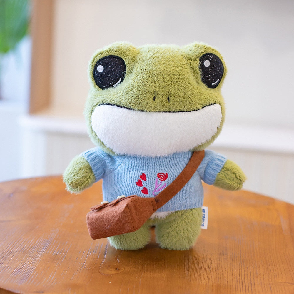 Kawaii Adventure Frog Plushie