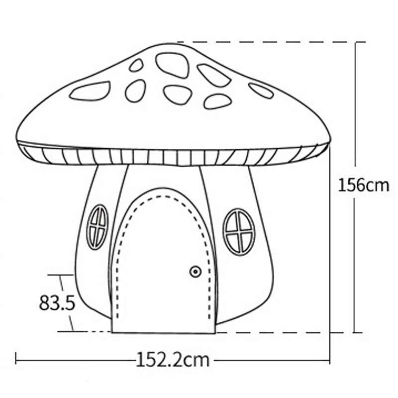 Fairy Tale Mushroom House Children's Tent DImensions