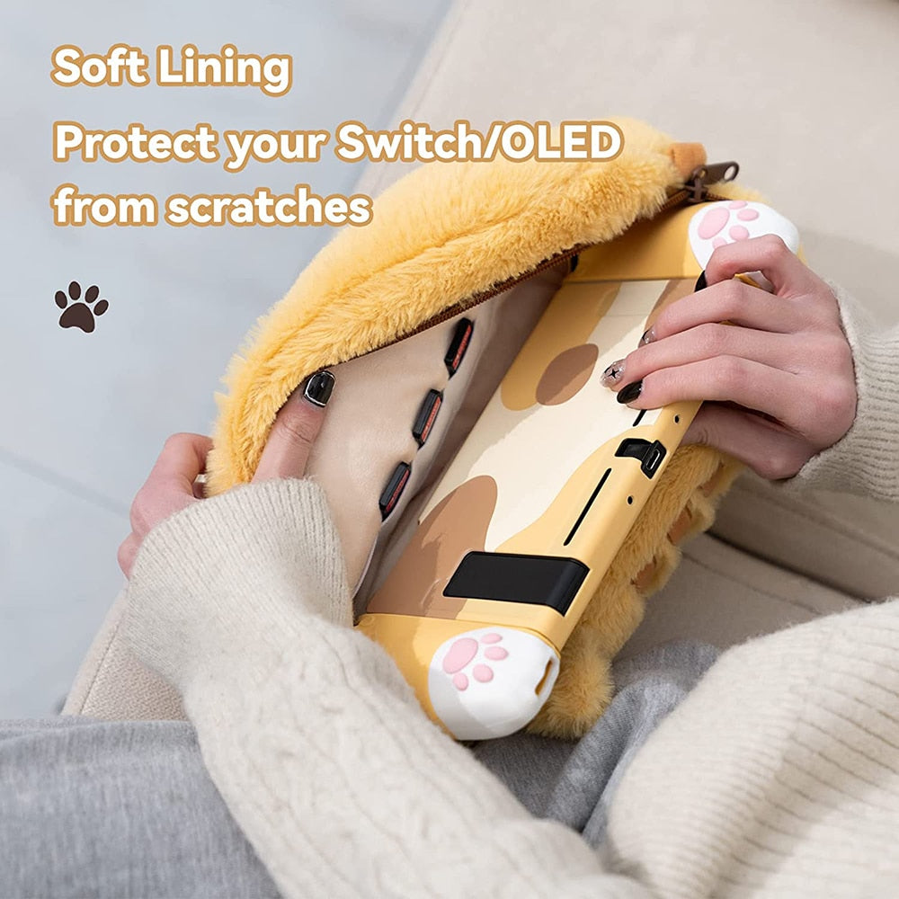 Inside Our Cute Plush Cat Nintendo Switch Bag