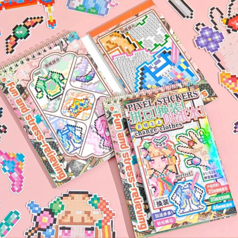 Front view of ZIYI Dress Up Pixel Art Stickers