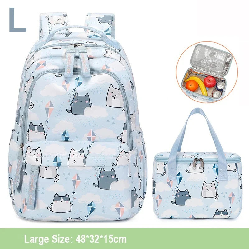 Kawaii Cats With Kites Backpack