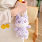 Kawaii Kawaii Cherry Blossom Fox Plushie Keychain in Purple