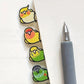 Colorful bird illustrations, these stickers are on a clear background