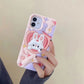 Kawaii Pink Heart Bunny iPhone Case