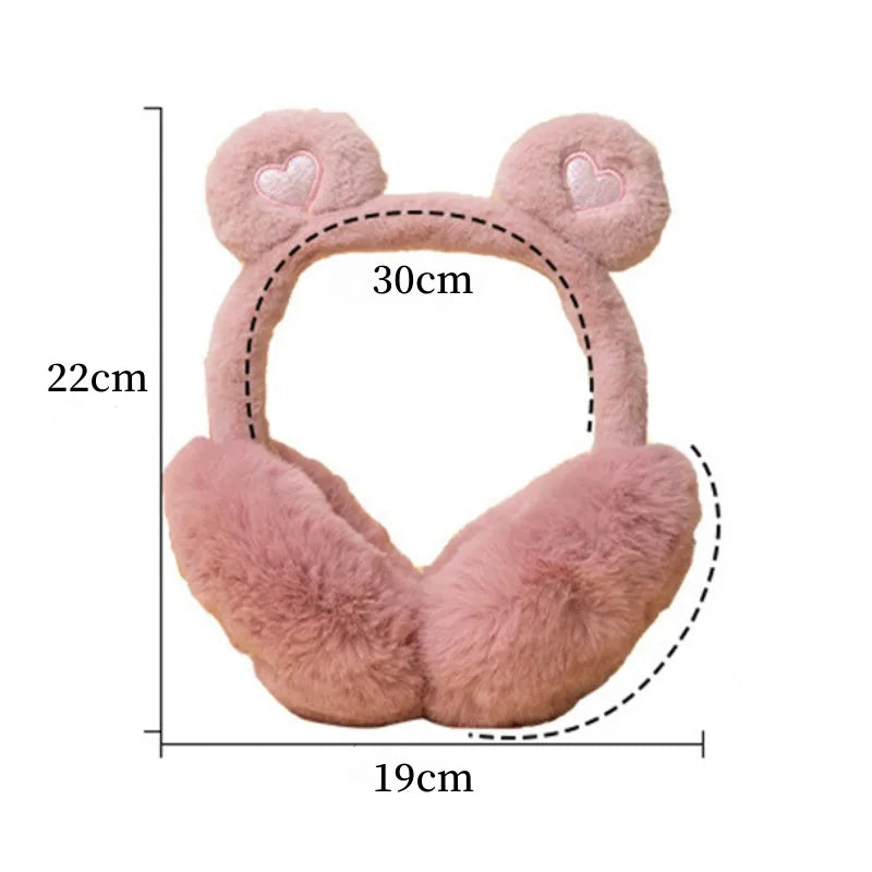 Cute Bear Ears Earmuffs Dimensions