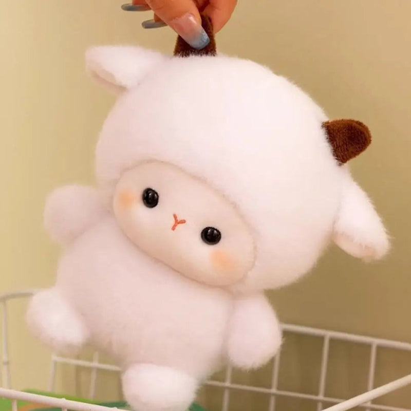 Kawaii Cutie Club Sheep being picked up by a woman