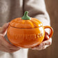 Kawaii Pumpkin Shaped Ceramic Mug