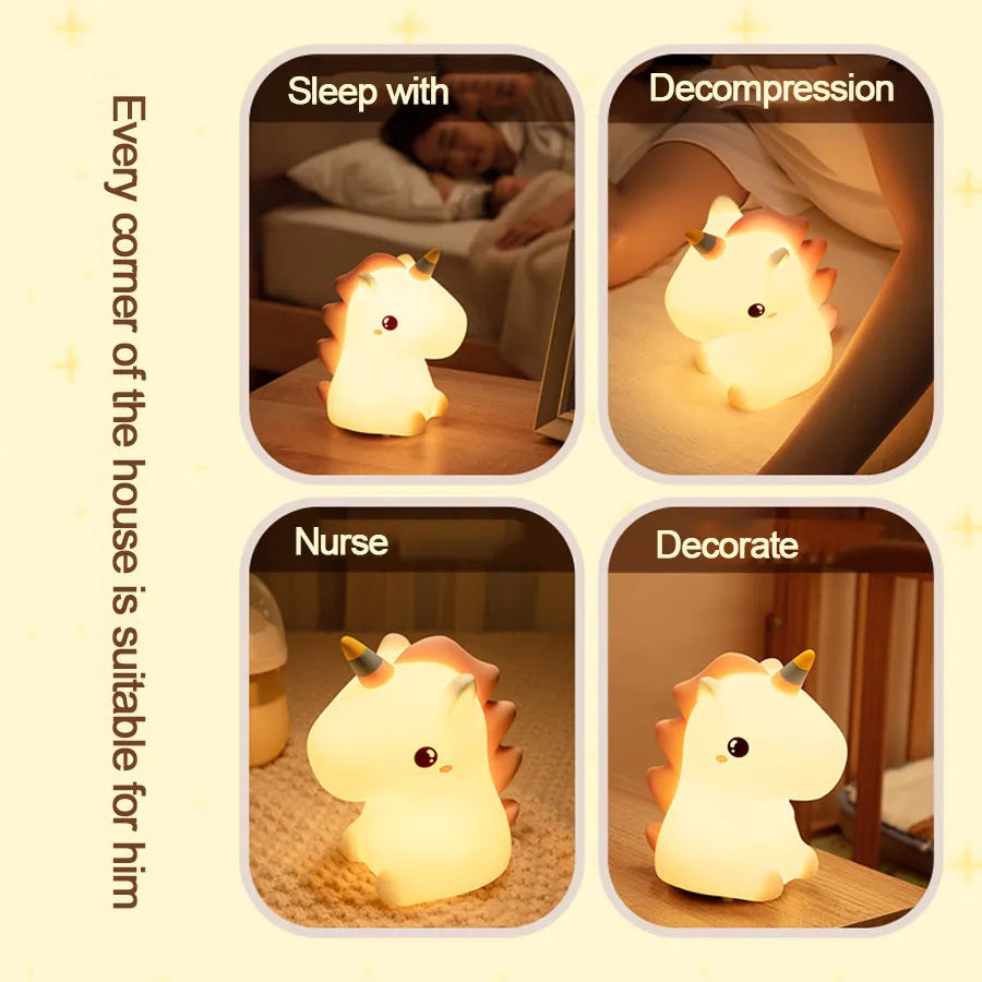 Cute Unicorn LED Night Light