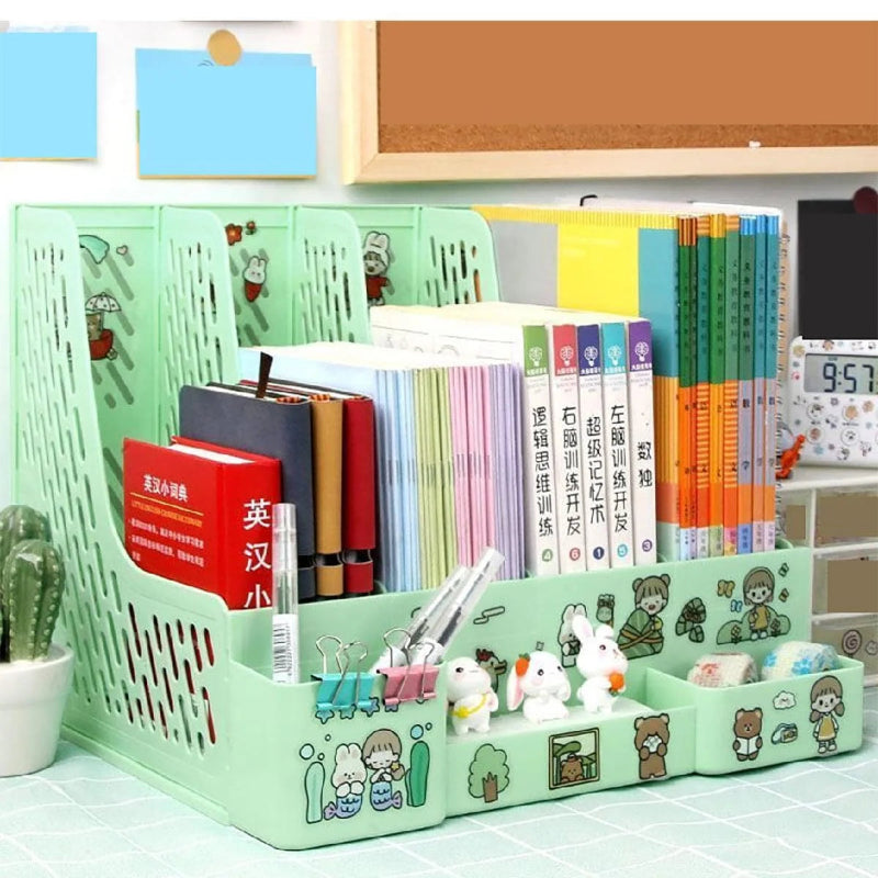 Green stationery desk organizer