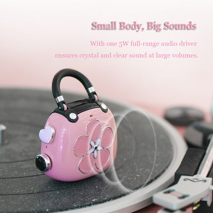Kawaii Sakura Mini Bluetooth Speaker in Pink
