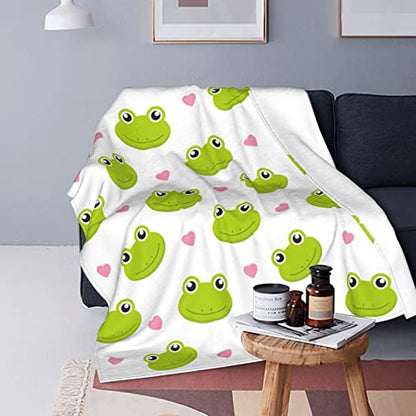 Kawaii Flannel Frog Blanket