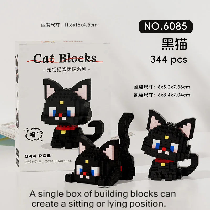 Cute Cat Building Block Toy