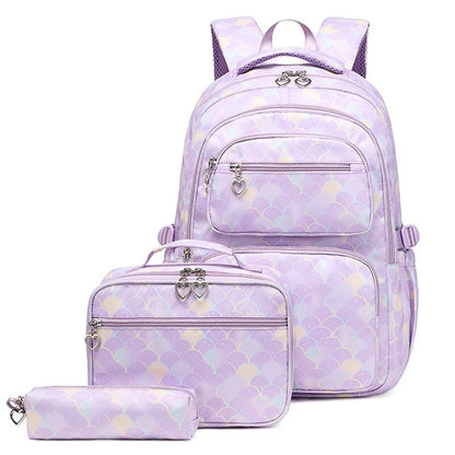 Kawaii Purple Mermaid Backpack