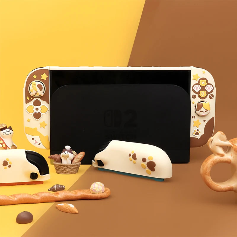 Kawaii Nintendo Switch Case with Cat Cafe Design