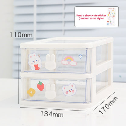 Kawaii Desktop Storage Box Organizer