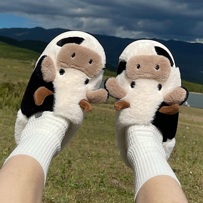 Kawaii Cow Slippers